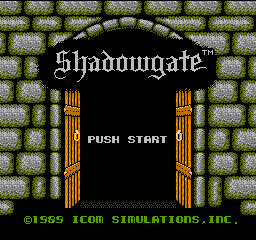 Shadowgate (USA) Title Screen
